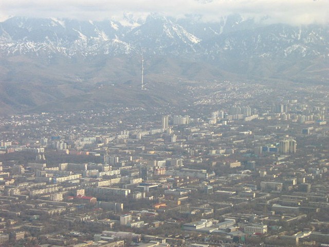 Aerial View over Almaty