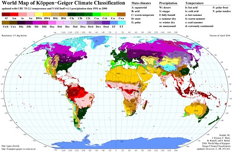 World Climate  on The Kazakhstan Climate Zones On The World Climate Map