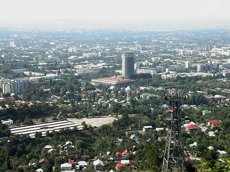View over Almaty (former Kazakhstan capital) from Kok-Tobe