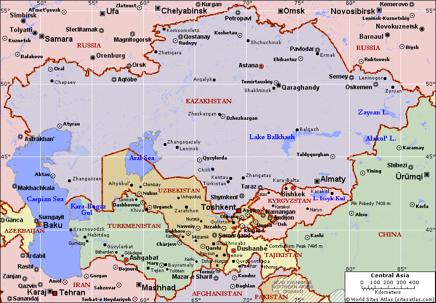 The Best Kazakhstan Map The Best Kazakhstan Map