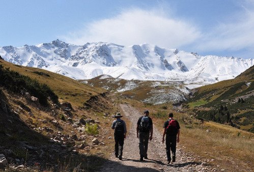 Road up from Almaty Lake