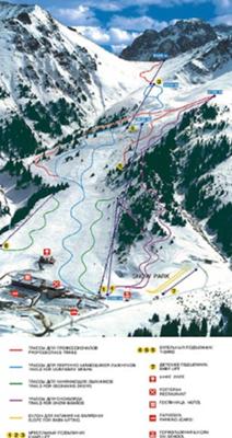 Chimbulak Map - Chimbulak Ski Resort
